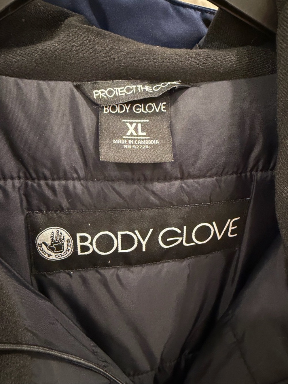 Body Glove Men's Dark Blue Hooded Performance Jacket - Picture 3 of 6